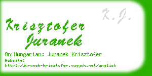 krisztofer juranek business card